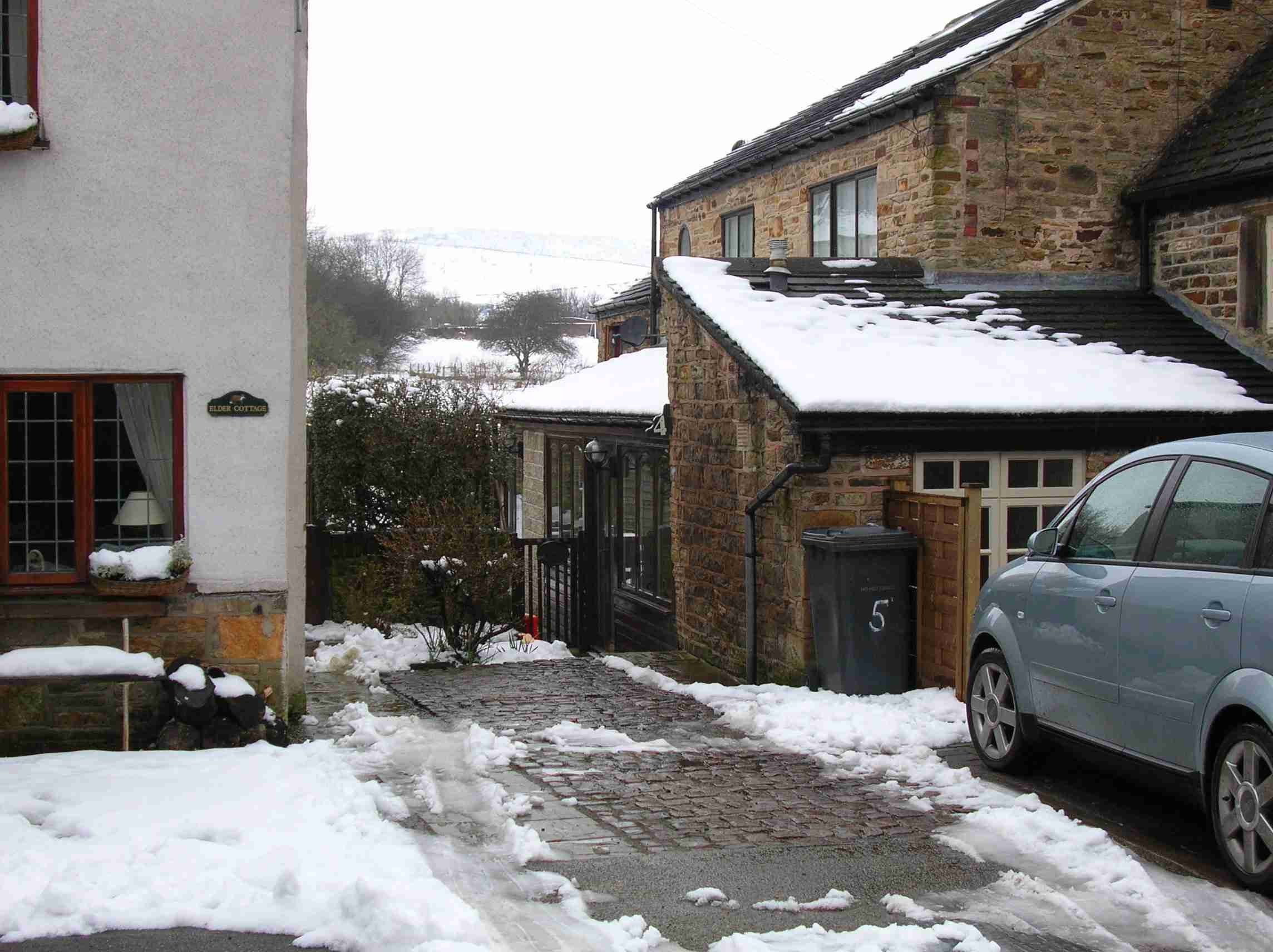 View from HILLFOOT ROAD to the Allotments