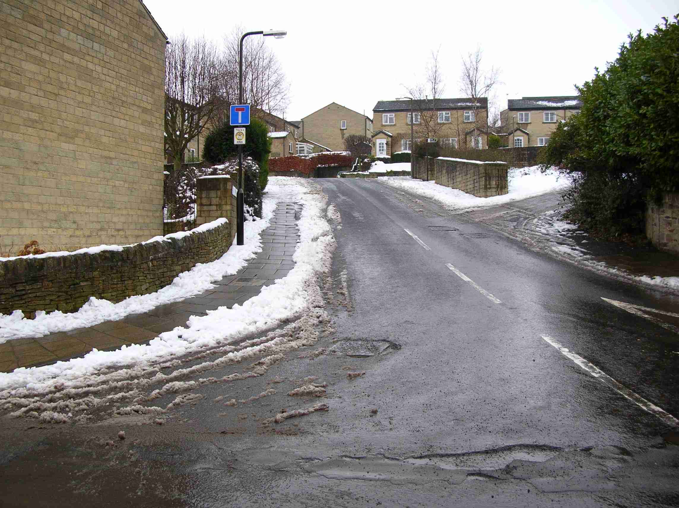 The bottom of STOCKS GREEN DRIVE with the entrance 