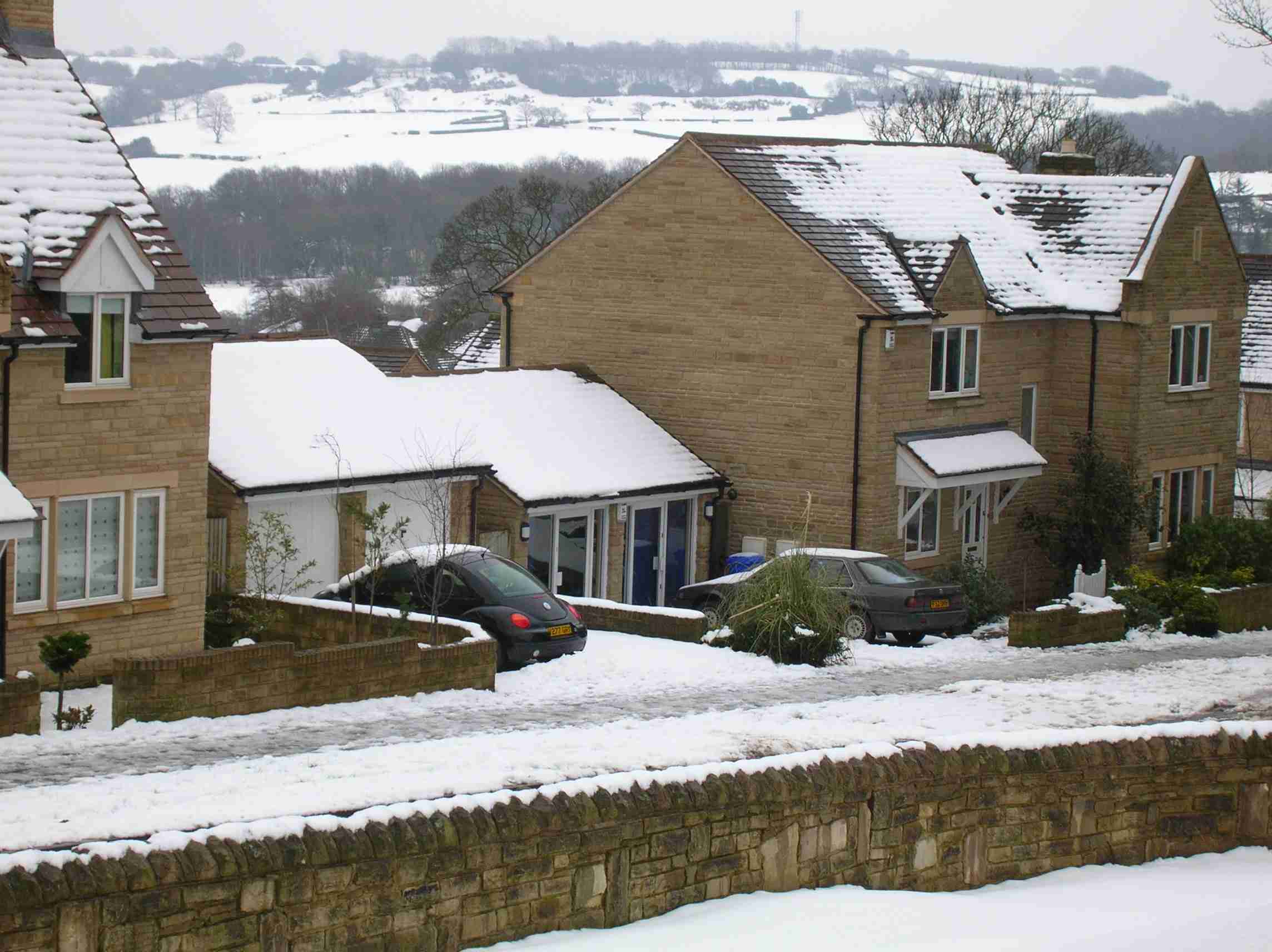 Looking from the garden of TOTLEY HALL down TOTLEY HALL LANE