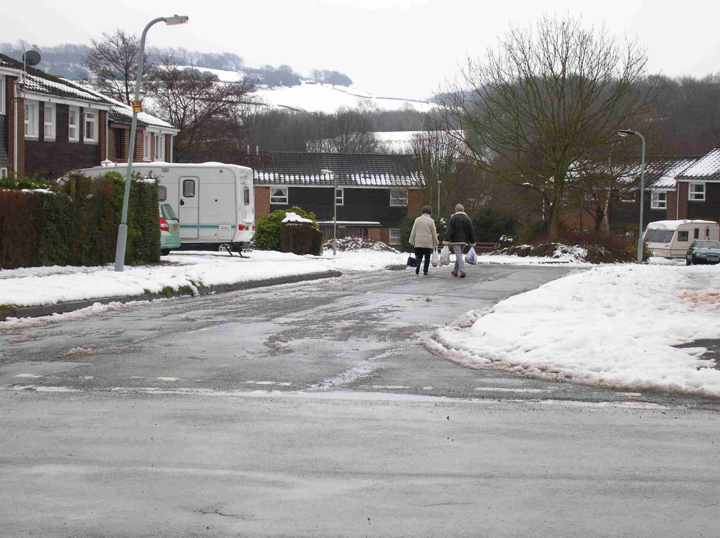 View of Totley in the snow